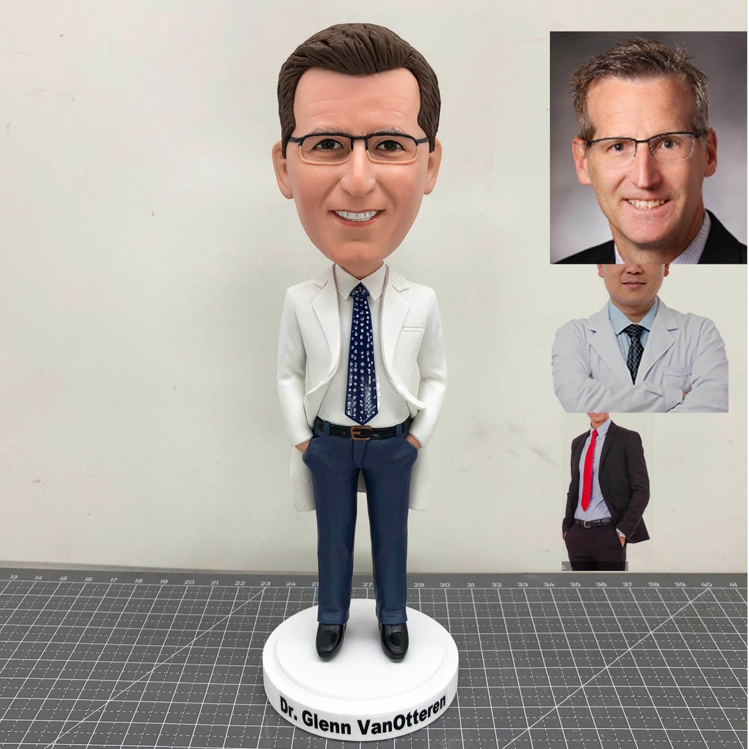 Blue Tie Business Man Custom Bobbleheads main image 0