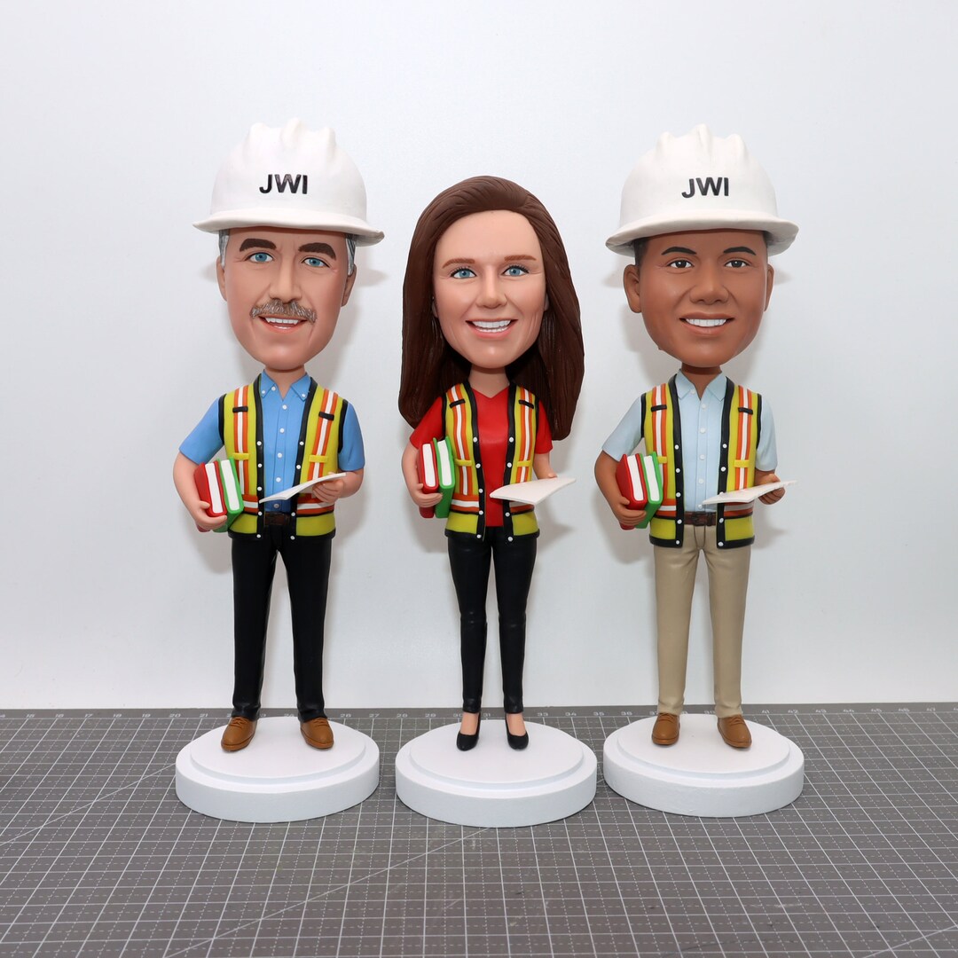 Custom 3 People Group Purchase Bobbleheads Custom Company Etsy