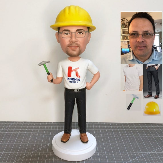 Municipal Repairman Bobblehead - City Worker Figurine Gift main image 1