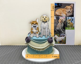 Personalized Pet Dog Wedding Cake Topper, Custom Pet Birthday Cake Topper, Animal Cake Toppers, Wedding Caketopper, Dog Wedding Cake Topper