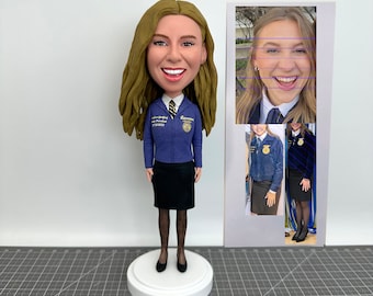 Custom Girlfriend Bobbleheads, Custom Daughter Bobbleheads, Custom Female Figurine, Custom Student Sculptures Christmas Gifts, Birthday Gift