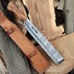 Personalized MACHETE & SHEATH Knive Custom Engraved Camping Hunting Survival Hiking Groomsmen Gifts for Him Dad Men Boyfriend 17" Christmas