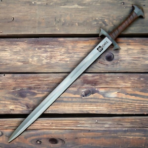Espada hecha a mano Espada vikinga Hacha Espada regalo para él y amante de las espadas Espada japonesa Espada hecha a mano con envoltura de cuero de madera