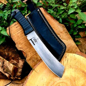 Personalized MACHETE & SHEATH Knive Custom Engraved Camping Hunting Survival Hiking Groomsmen Gifts for Him Dad Men Boyfriend Christmas