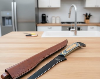Handgemaakt filetmes van damaststaal: cadeau voor buiten vissen en jagen