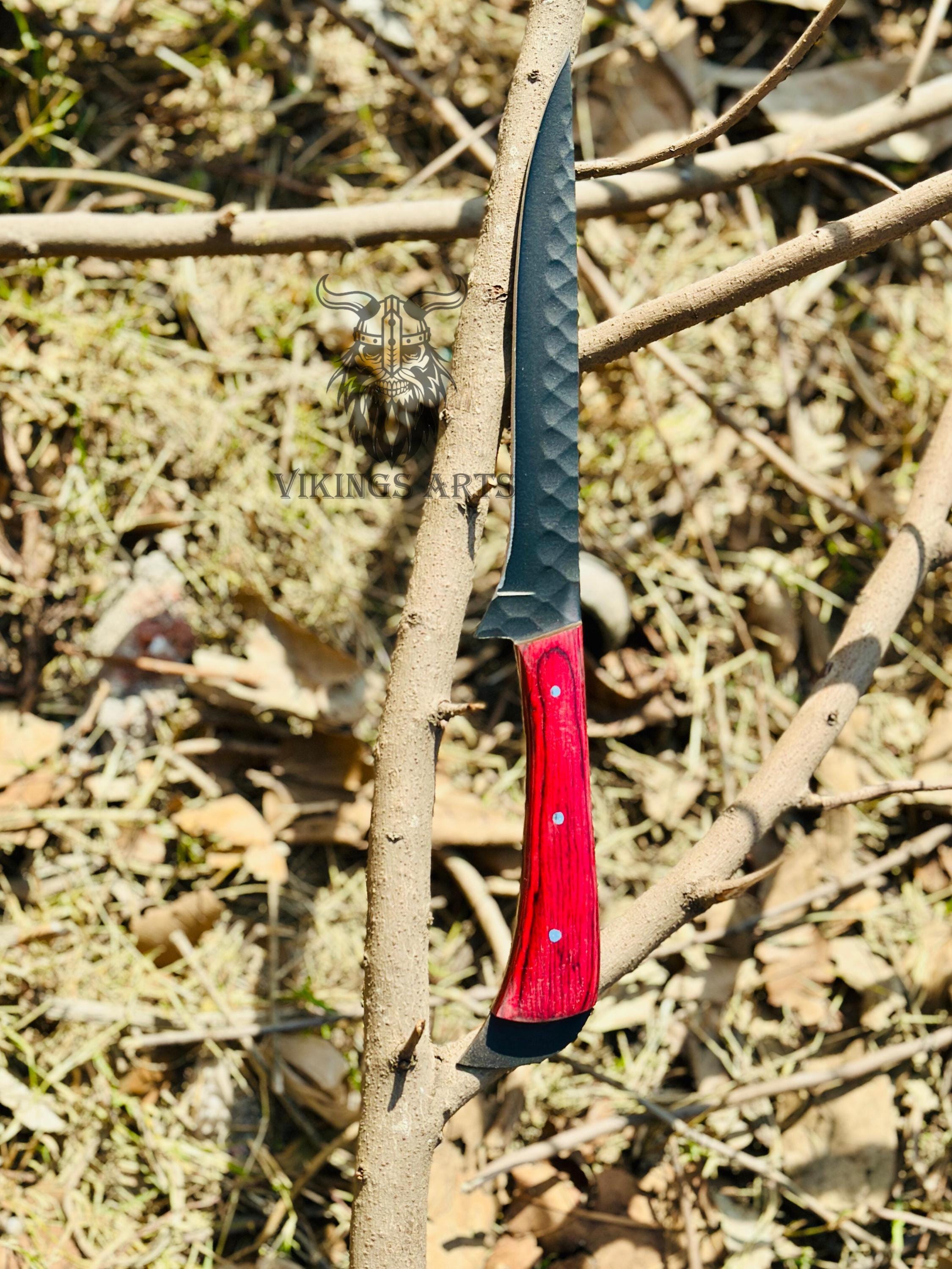 Personalized Handmade Damascus Fillet Knife & Leather Sheath: Fishing, Camping