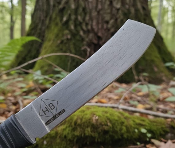 Handmade Heavy Duty Machete Knife, Bushcraft Camping Gear