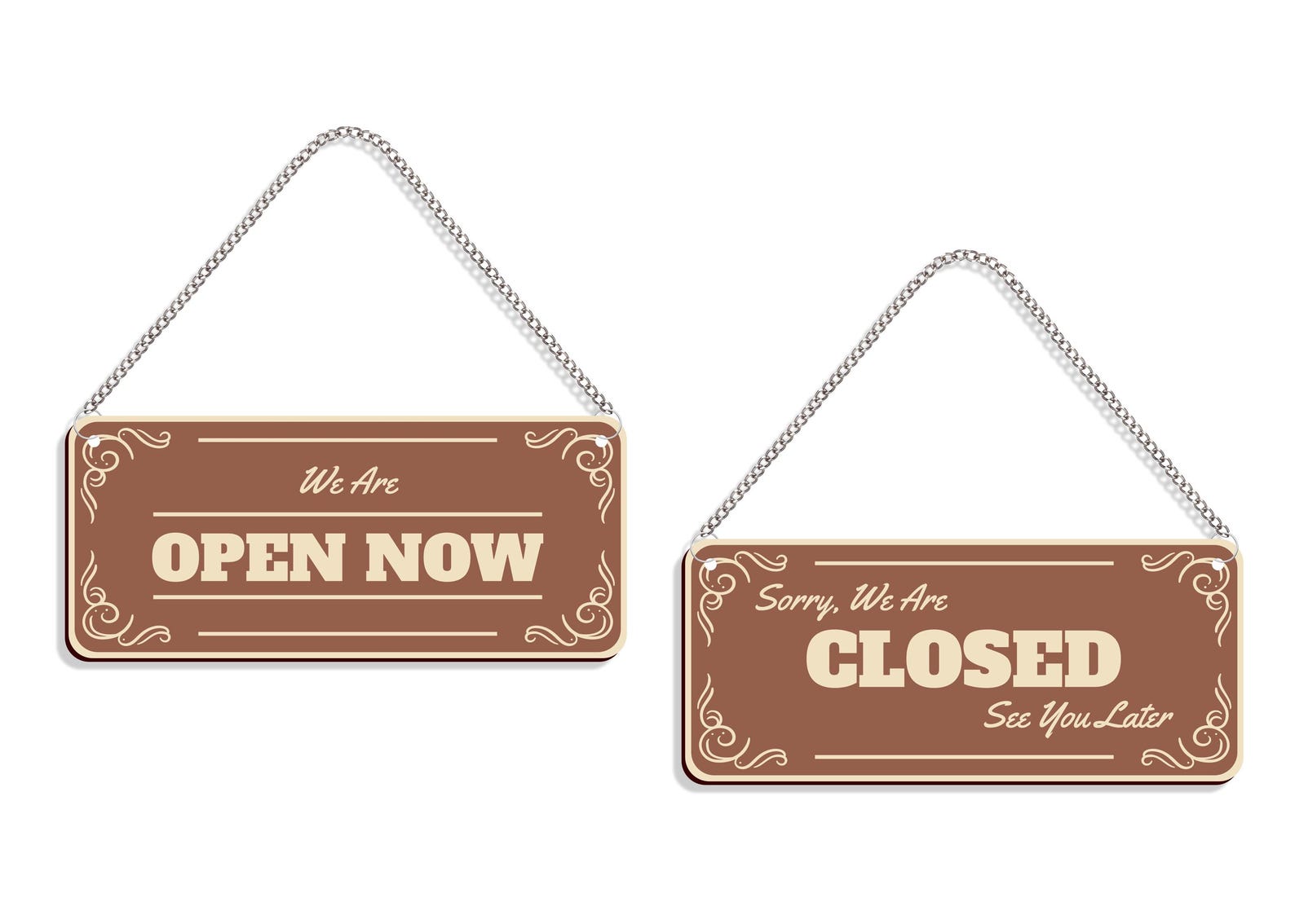 Wooden Double Side Open Close Sign Board | Open Closed Sign for ...