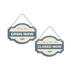 Open Closed Sign Business Storefront Sign Shop Open Sign Wooden Sign for Shop Boutique Sign Open-closed Sign for Business