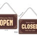 Double Sided Wooden Open Closed Sign Board for Shop, Open Closed Sign ...