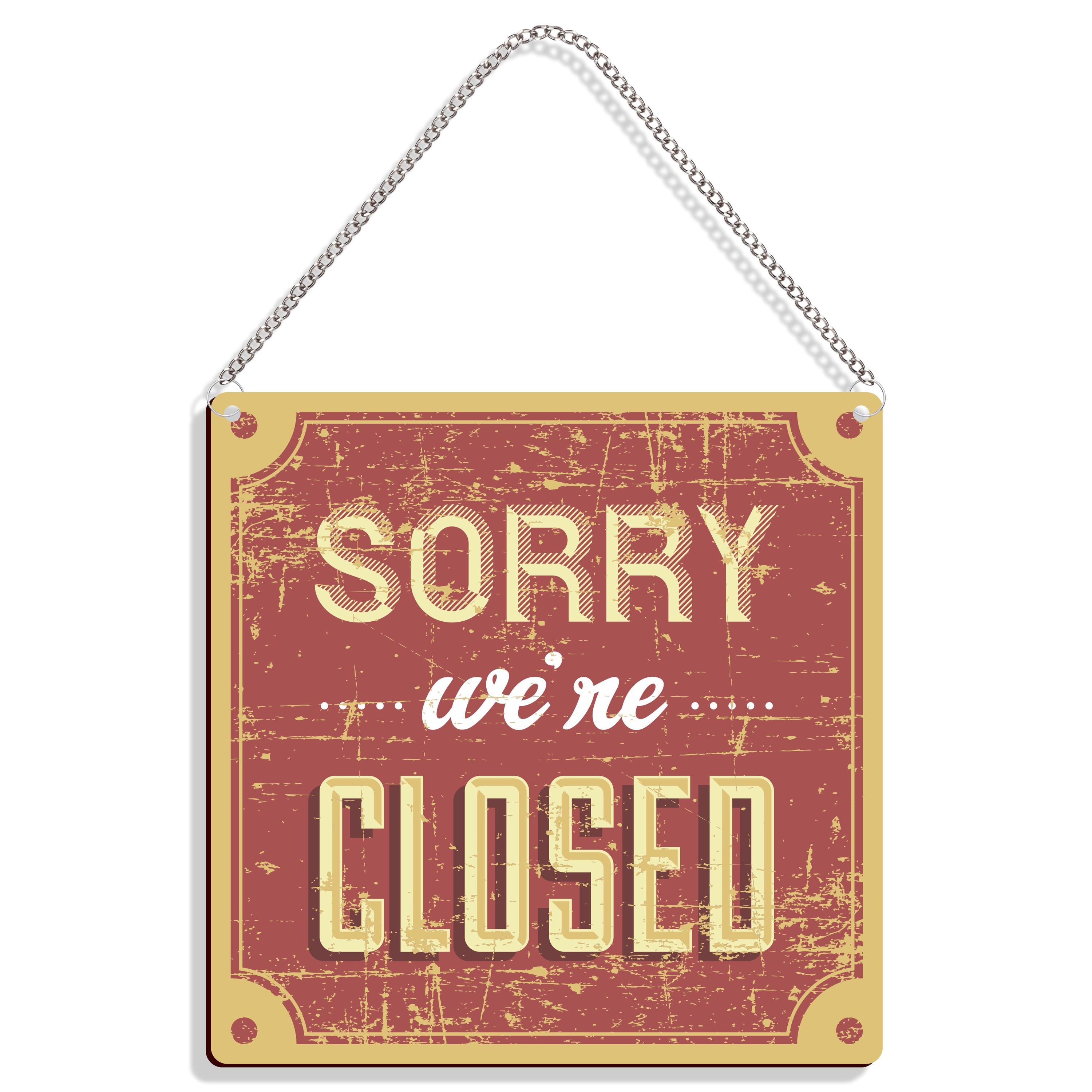 Vintage Style Open-closed Sign, Double Sided MDF Business Open-close ...