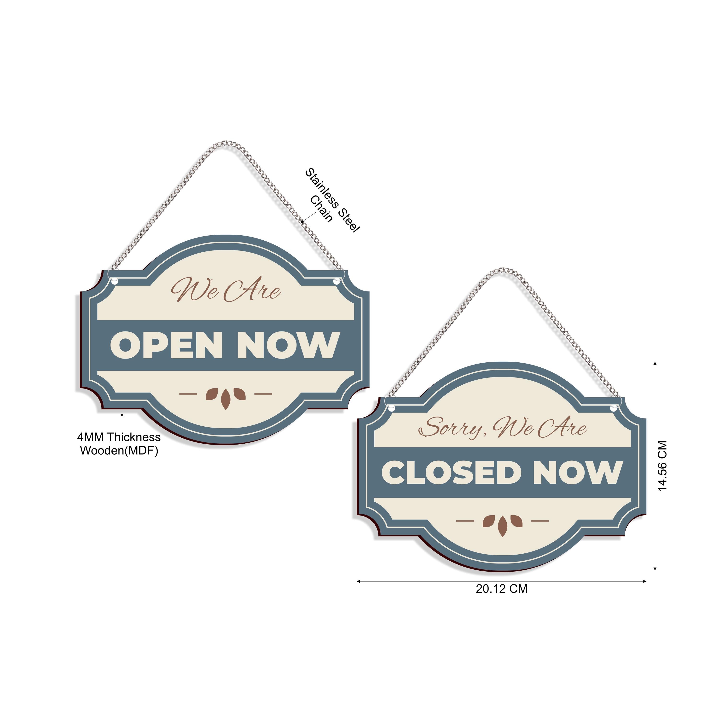 Open Closed Sign Business Storefront Sign Shop Open Sign Wooden Sign ...