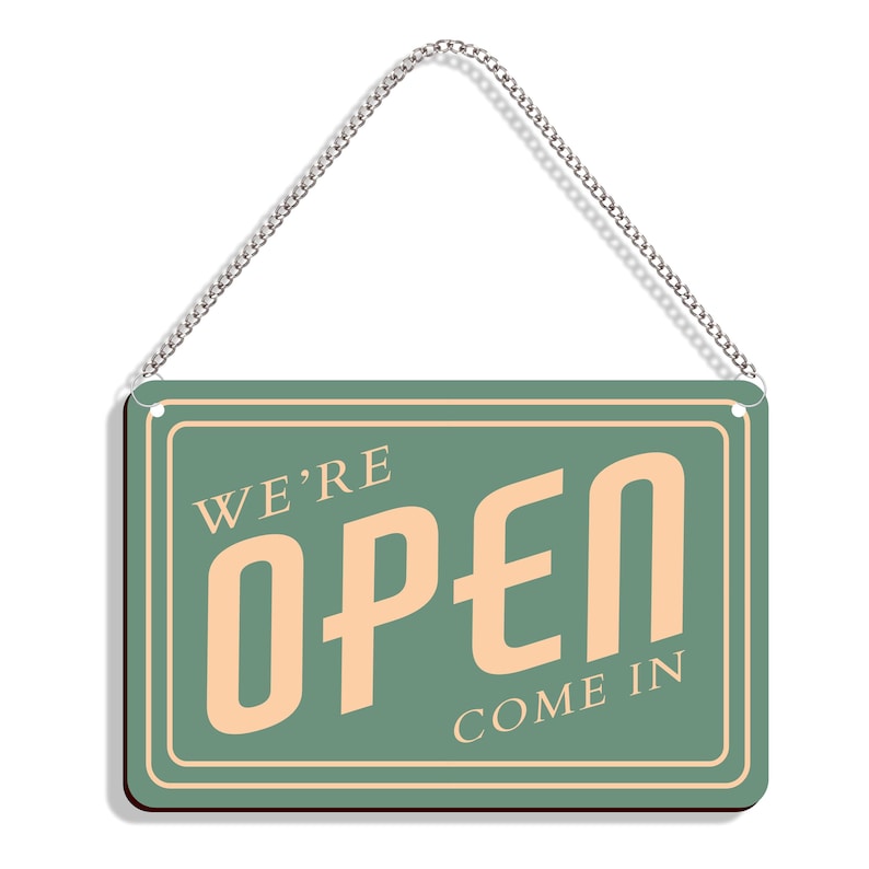 Elegant Open-closed Sign Board: Double-sided Business Decor - Etsy