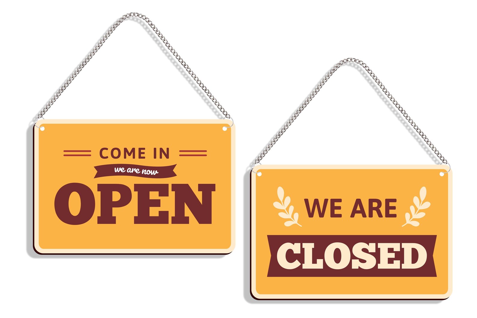 Double Sided Open Closed Sign: Wooden Shop Decor - Etsy
