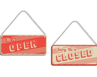 Open Closed Sign Board for Shop | Vintage Look Open Closed Sign | Open ...