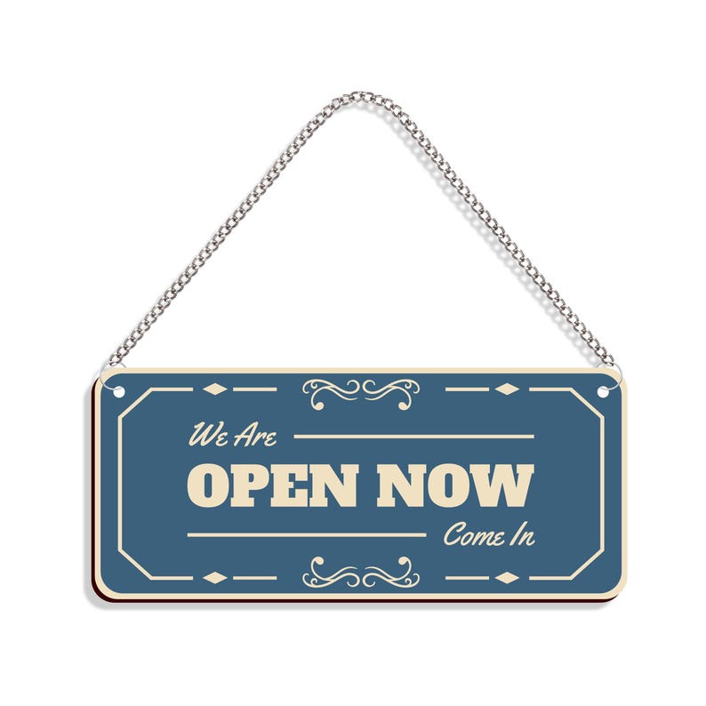 Wooden Double Side Open Close Sign Board | Open Closed Sign for ...