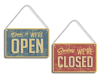 Open Closed Sign Board for Shop, Open-close Sign, Open Close Board for ...