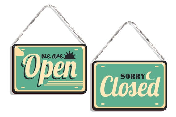 Double Sided Wooden Open Closed Sign Board With Hanging Chain - Etsy