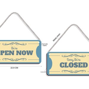Open Closed Sign for Business | Vintage Open Closed Sign Board for Shop ...