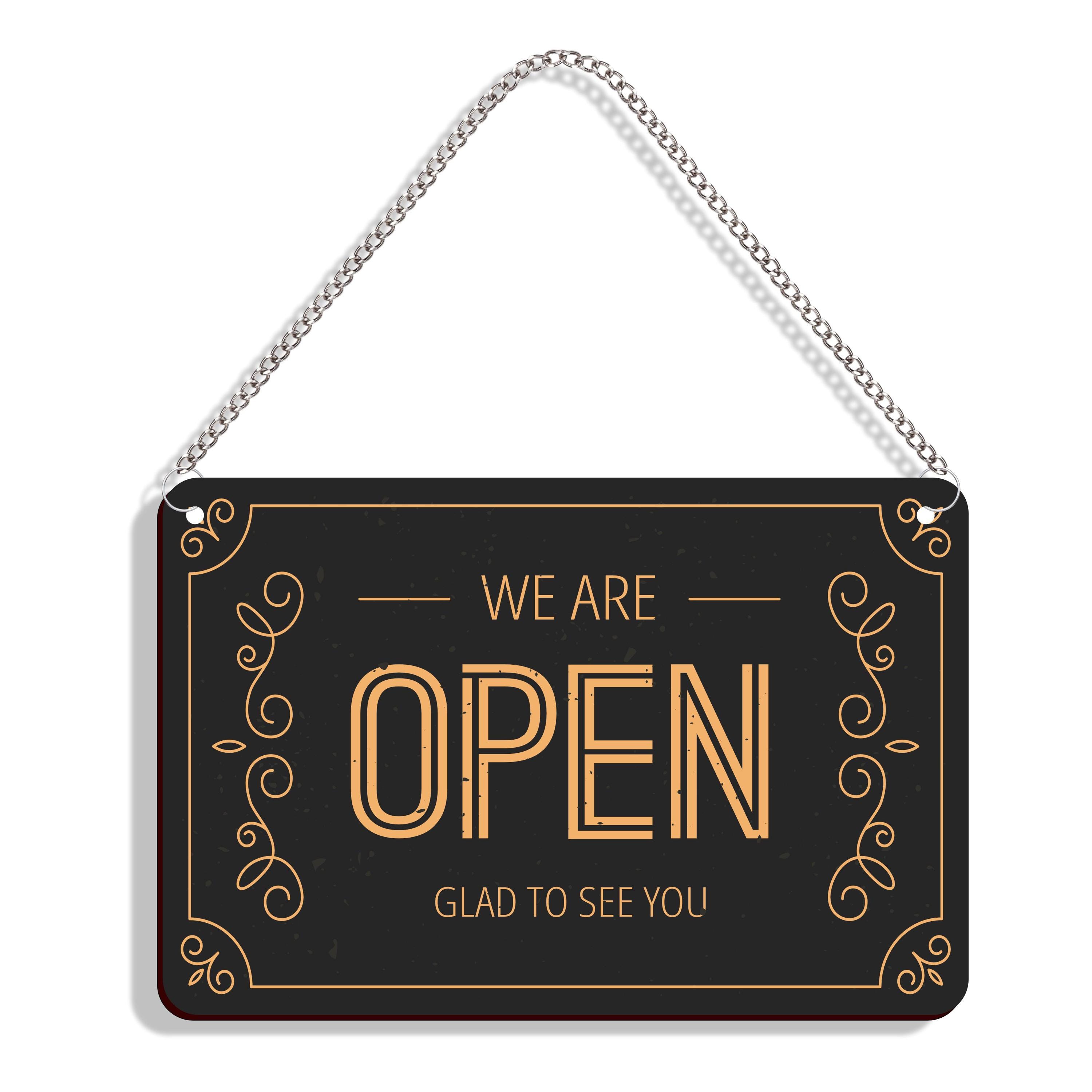 Wooden Open Closed Sign: Double Sided Shop Decor - Etsy