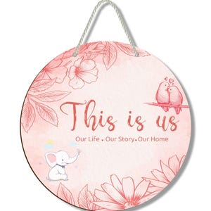 This is Us Our Life Our Story Our Home Wood Wall Decor Sign For Home Decor Items, Living Room Decor, This Is Us, Family Sign