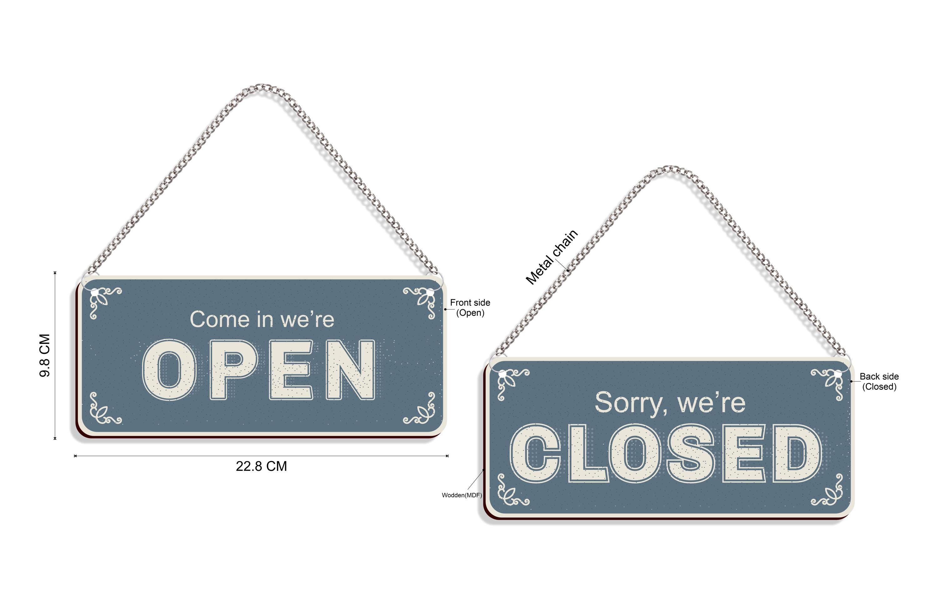 Wooden Open Closed Sign: Double Sided Business Sign - Etsy