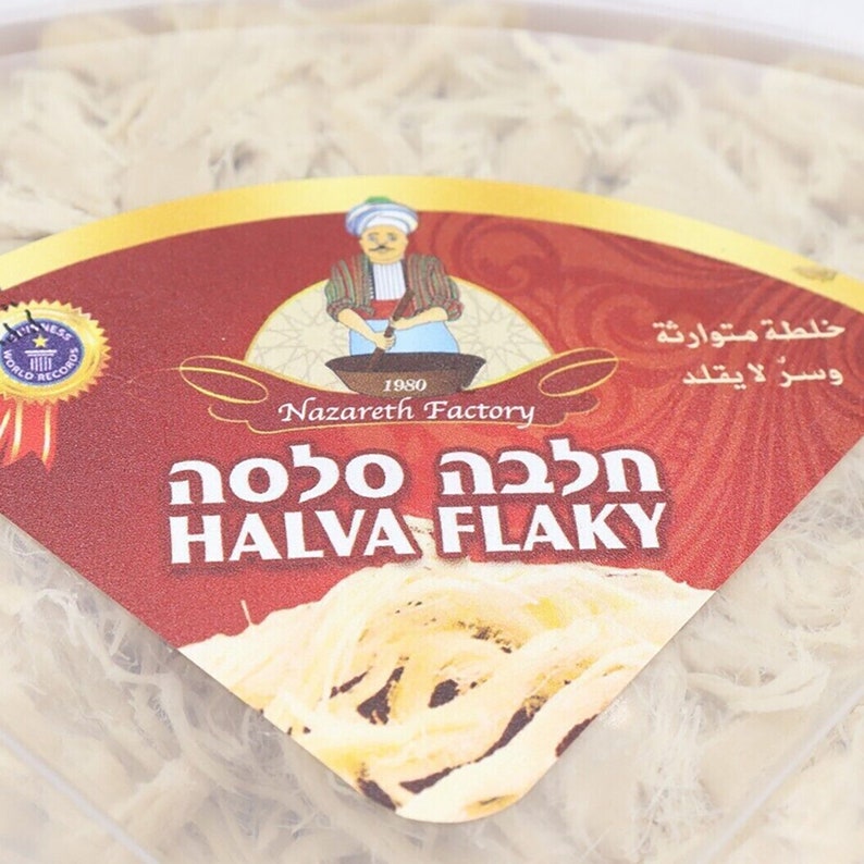 Vanilla Chocolate Flavored Halva Halvah Flaky Flakes Sesame Etsy