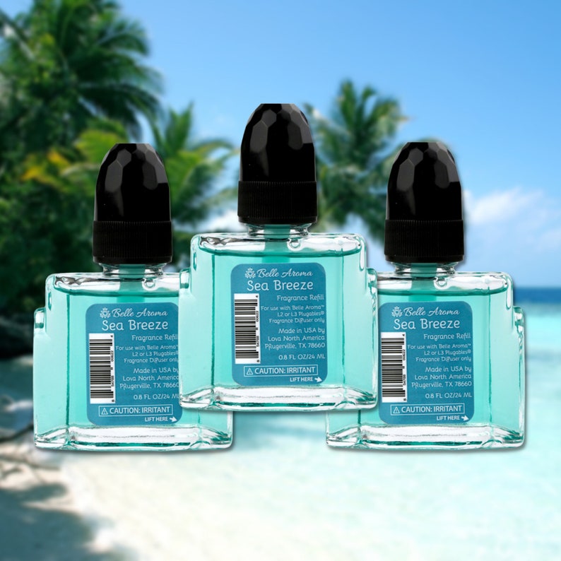 Home Fragrance Plugin Diffuser Oil Refill Bulb Bundle Sea Breeze 3pack