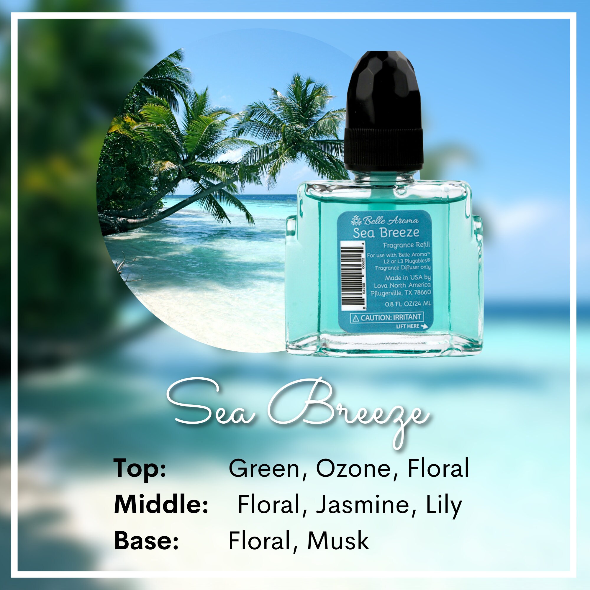 Home Fragrance Plugin Diffuser Oil Refill Bulb Bundle Sea Breeze 3pack