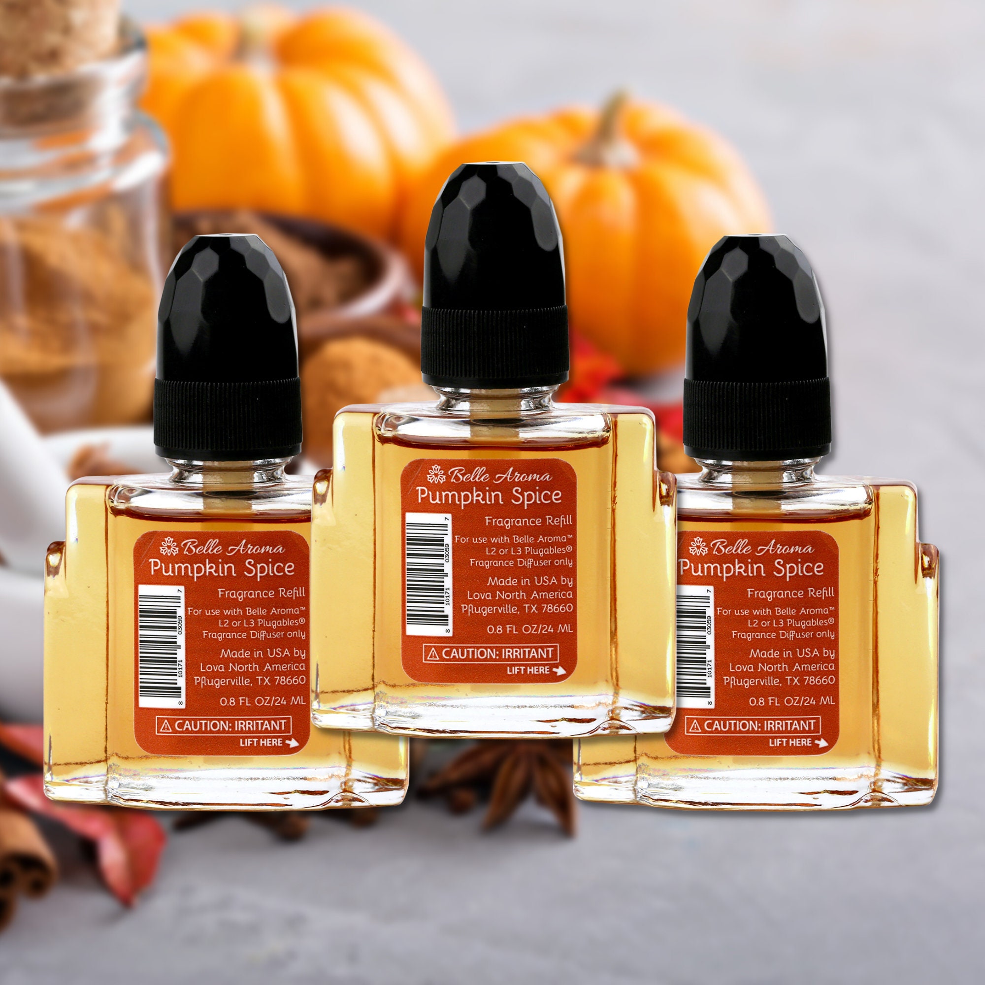 Home Fragrance Plugin Diffuser Oil Refill Bulb Bundle Pumpkin Spice 3