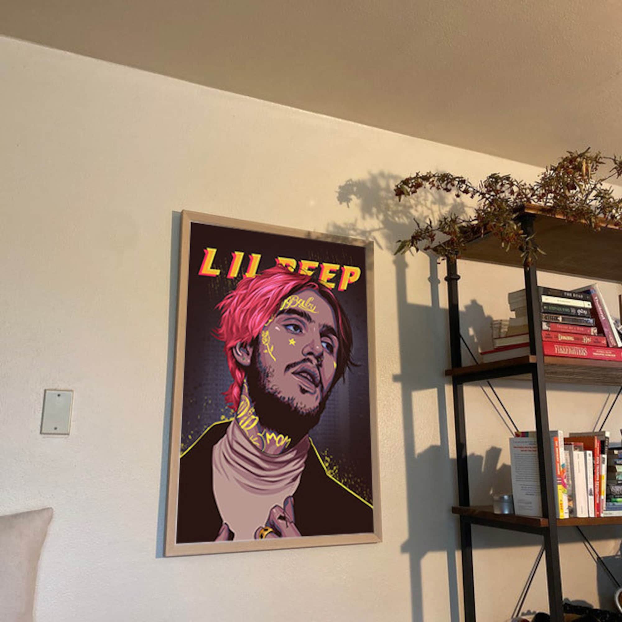 Lil Peep ArtWork Poster, Rapper Music Print, Wall Art Poster