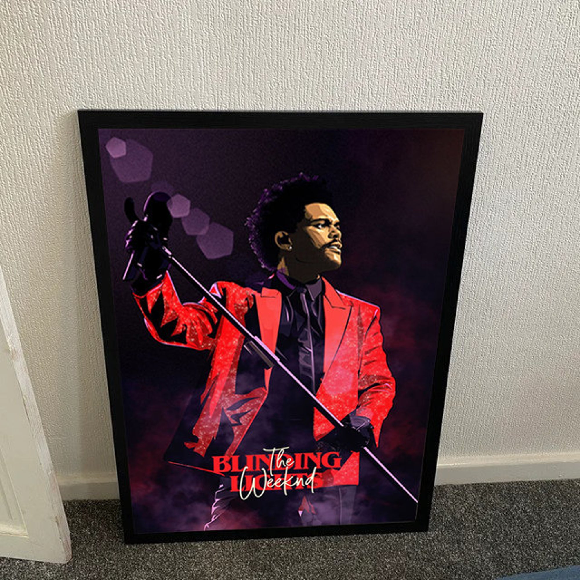 Discover The Weeknd Blinding Lights Premium Matte Vertical Poster