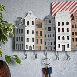 Key Hanger Rack Holder for Wall, Custom Key Mail Organizer with Hooks, Entryway Organization, Coat Rack Wall Mount, Housewarming Gift