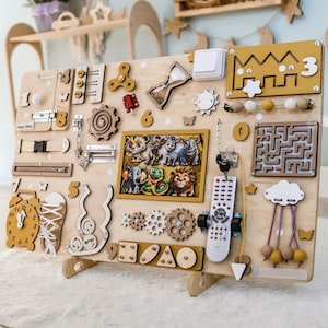 Jouets Montessori occupés pour 1 ou 2 ans, planches d'activités sensorielles, cadeau de Noël pour tout-petit 1er anniversaire, cadeau personnalisé pour bébé garçon fille