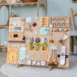 Toddler Busy Board for 1 2 3 Year Old for Girl Boy Montessori Wooden ...