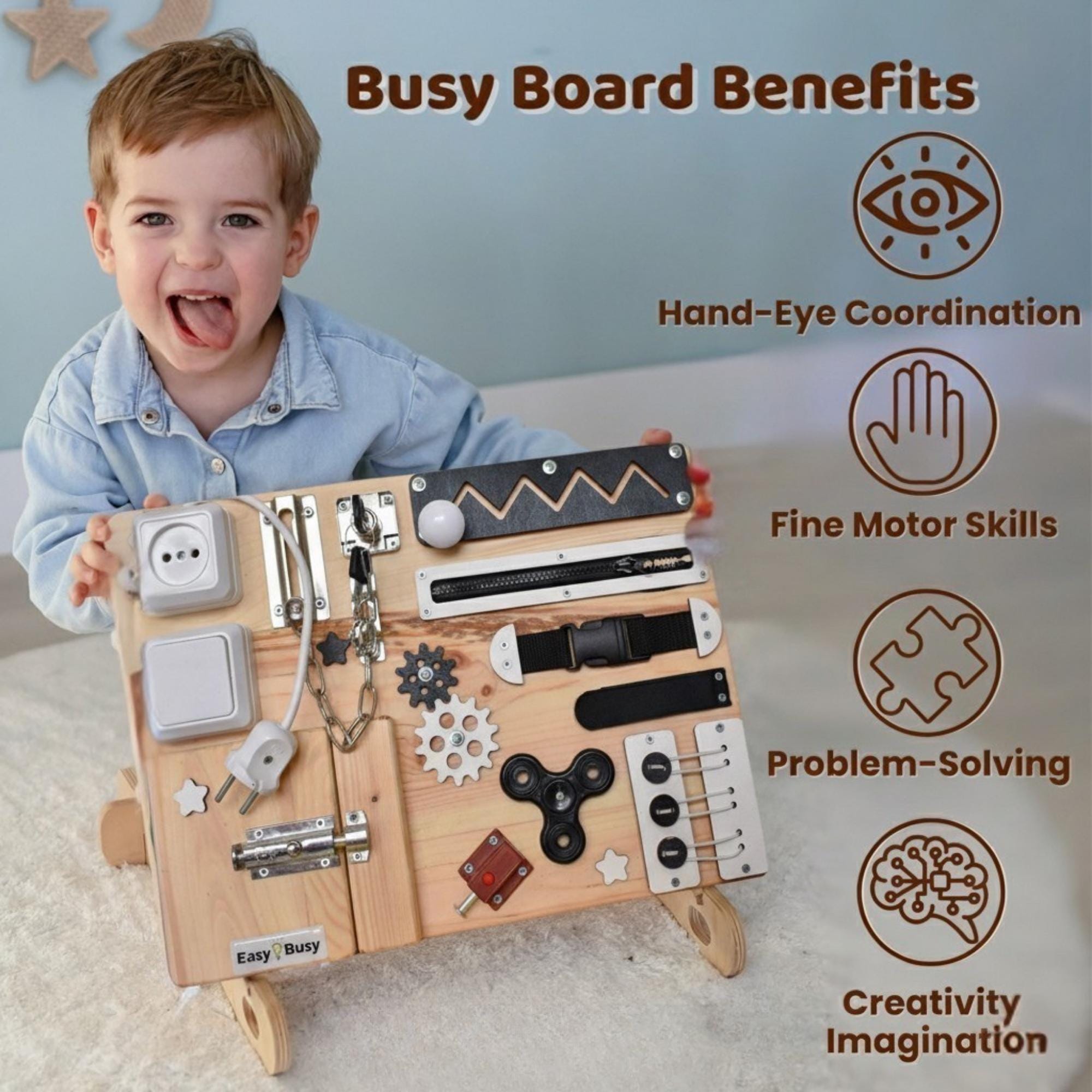 Toddler Wall Busy Board, Sensory Board for 1 2 3 Year Old, Activity — free download