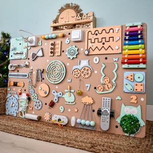 Tableau mural sensoriel pour tout-petits, tableaux d'activités pour bébés, cadeau pour petits-enfants, cadeau garçon fille 1er anniversaire, jouets Montessori pour autisme pour enfants