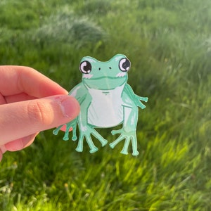 Cute frog sticker