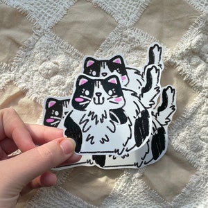 Cute tuxedo cat sticker