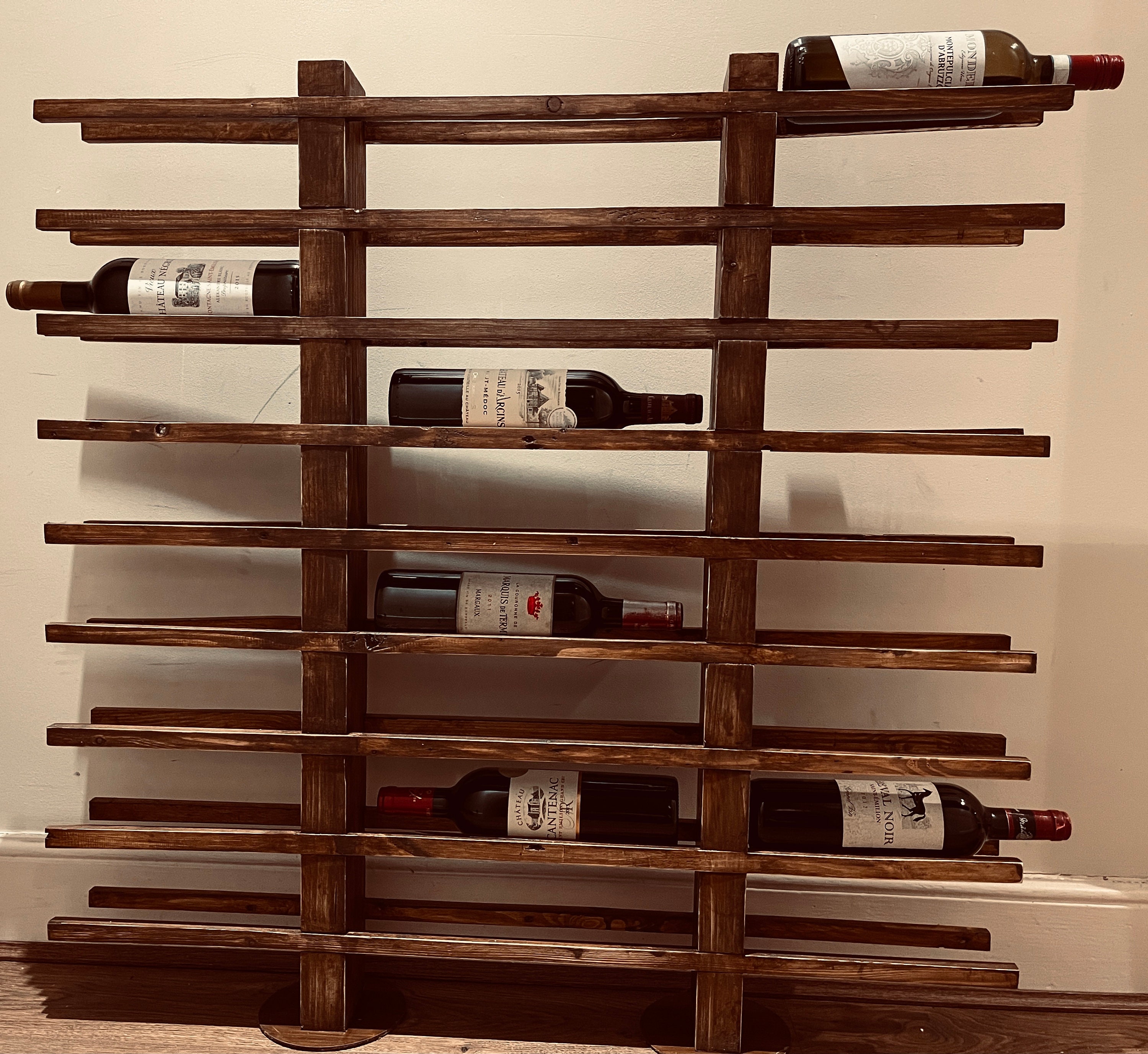 Casier à Vin Inspiré Du Design Scandinave - Bois Récupéré