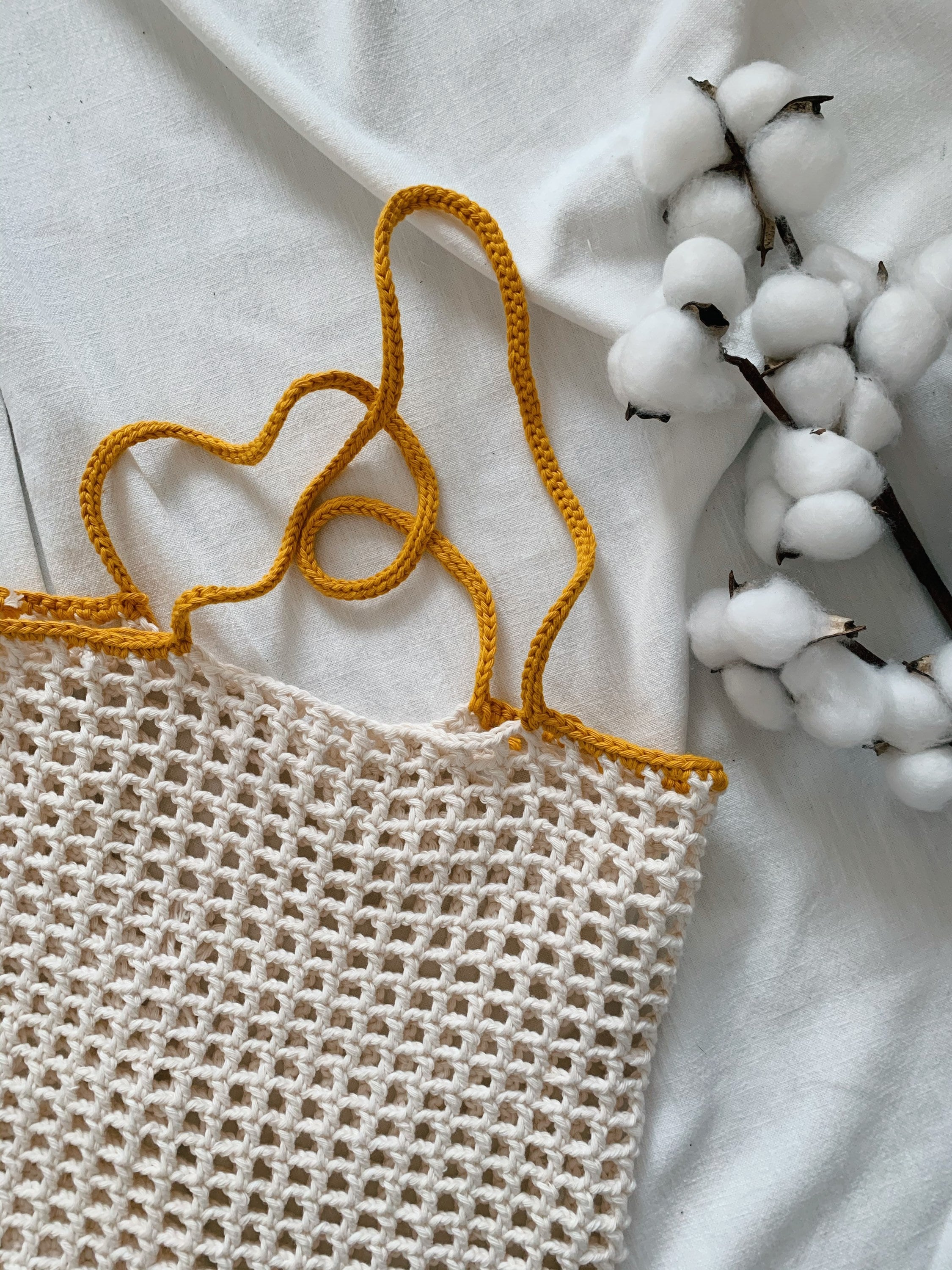 PERGE Handmade Reusable Market Bag / Crochet Tote Bag / 100% Cotton ...