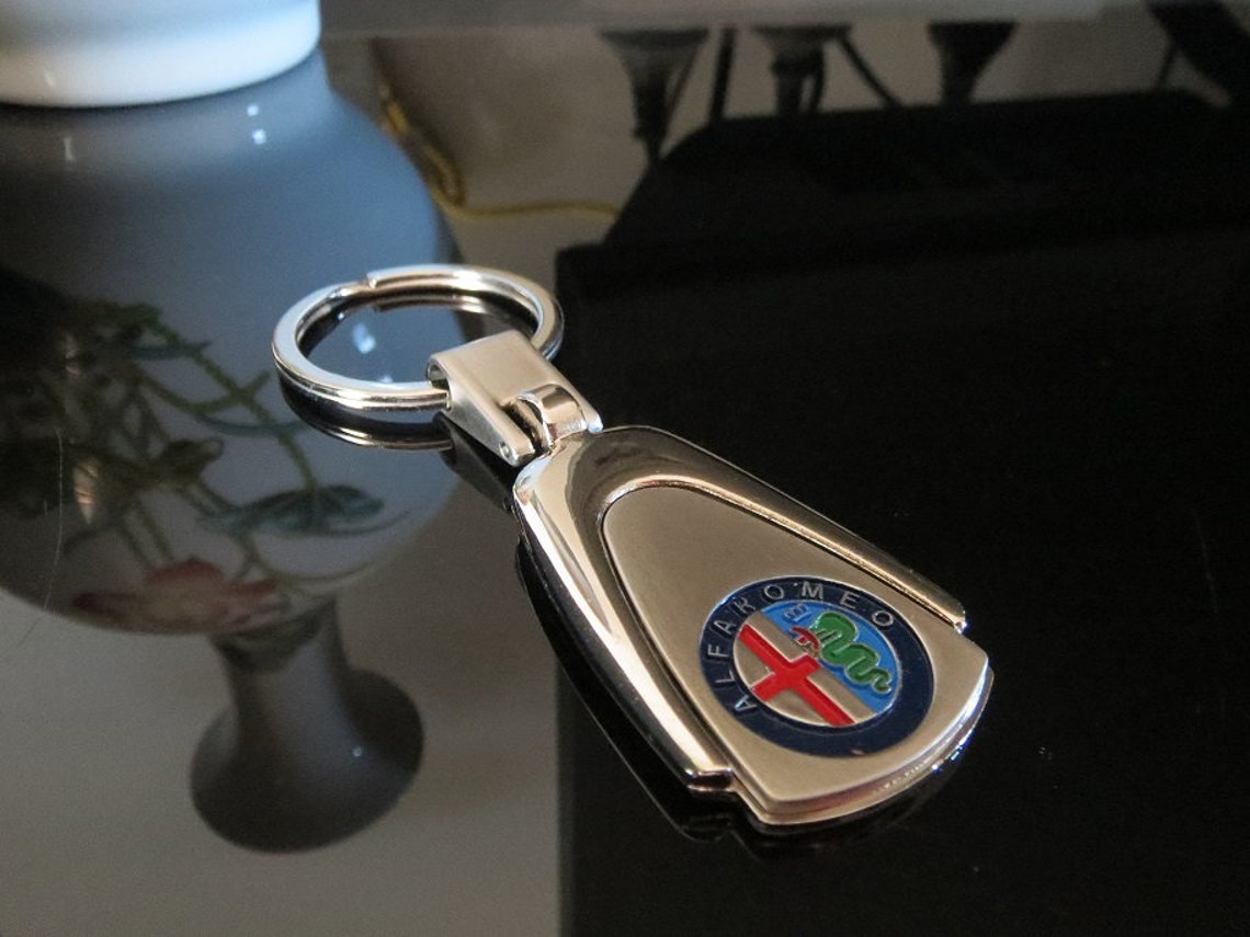 ALFA ROMEO SILVER Key ring Key chain | Etsy