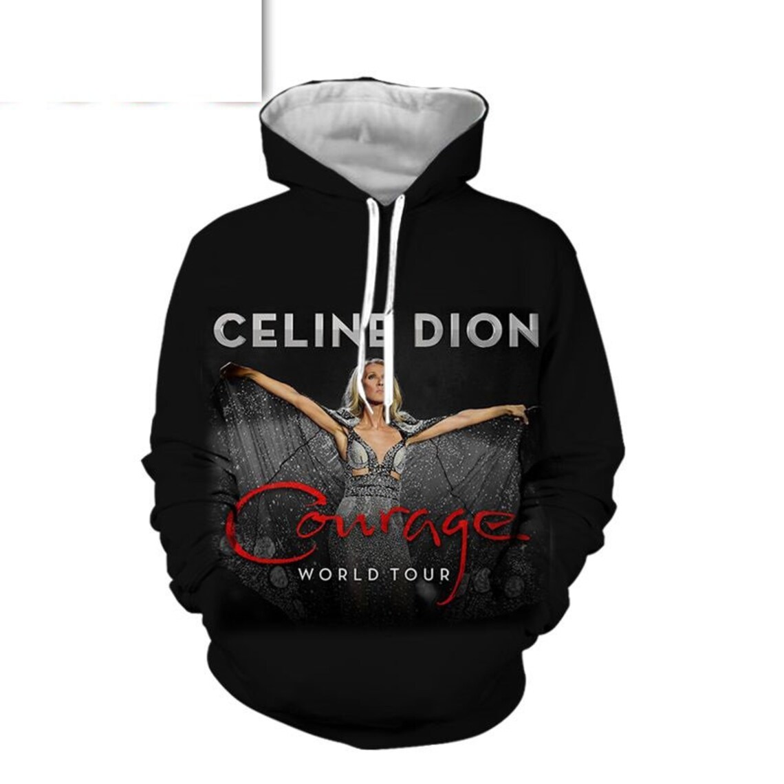 celine red hoodie