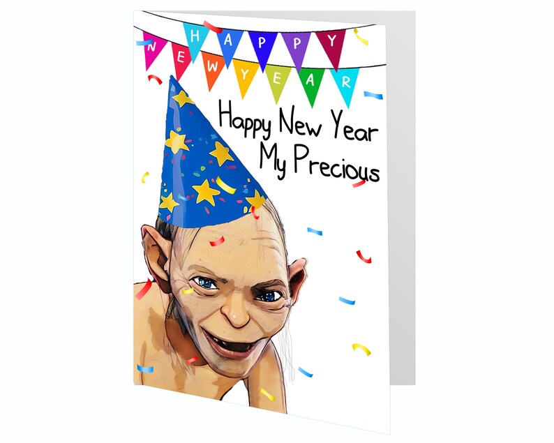 Happy New Year My Precious Card, Funny Gollum, Humour New Year Card ...