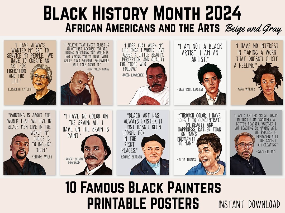 Black History Month 2024 Posters, 10 Famous Black Painters, Theme ...