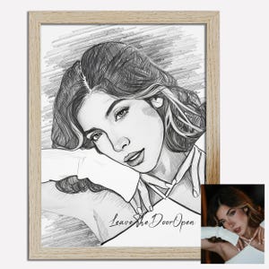 Pencil Portrait Drawing from Photo | Custom Sketch Portrait Art | Personalized Pencil Sketch | Digital Download | Unique & Personalized Gift