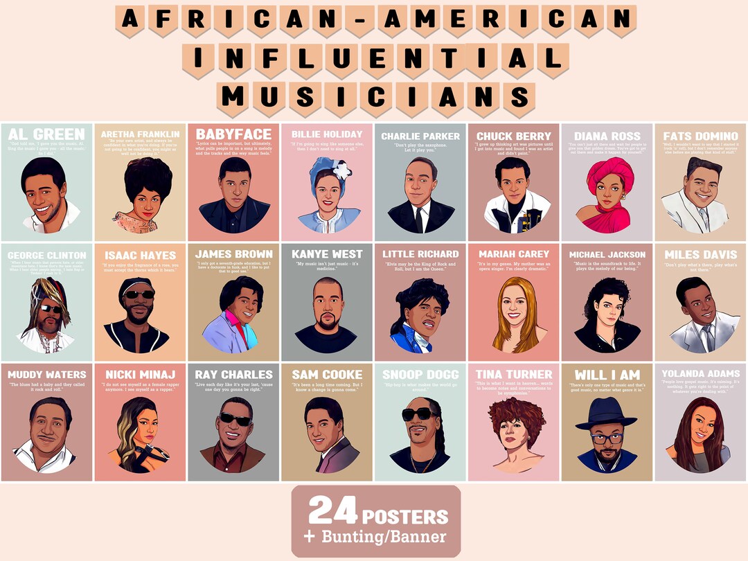 African-american Music Appreciation Month Posters, Bulletin Board Set ...