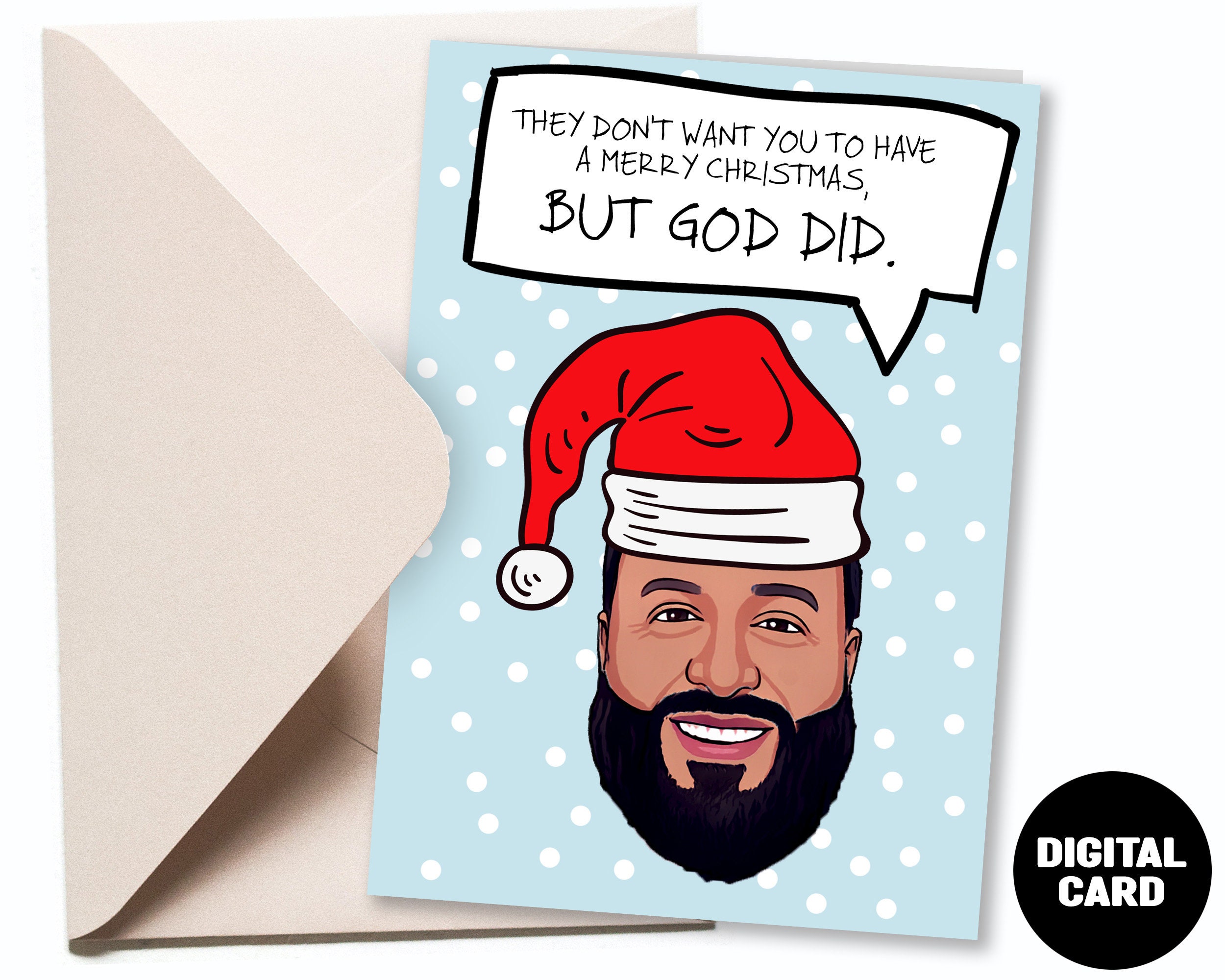 DJ Khaled, Funny Congrats Card, Congratulations you played yourself, cheeky  card, hip hop cards - 91A