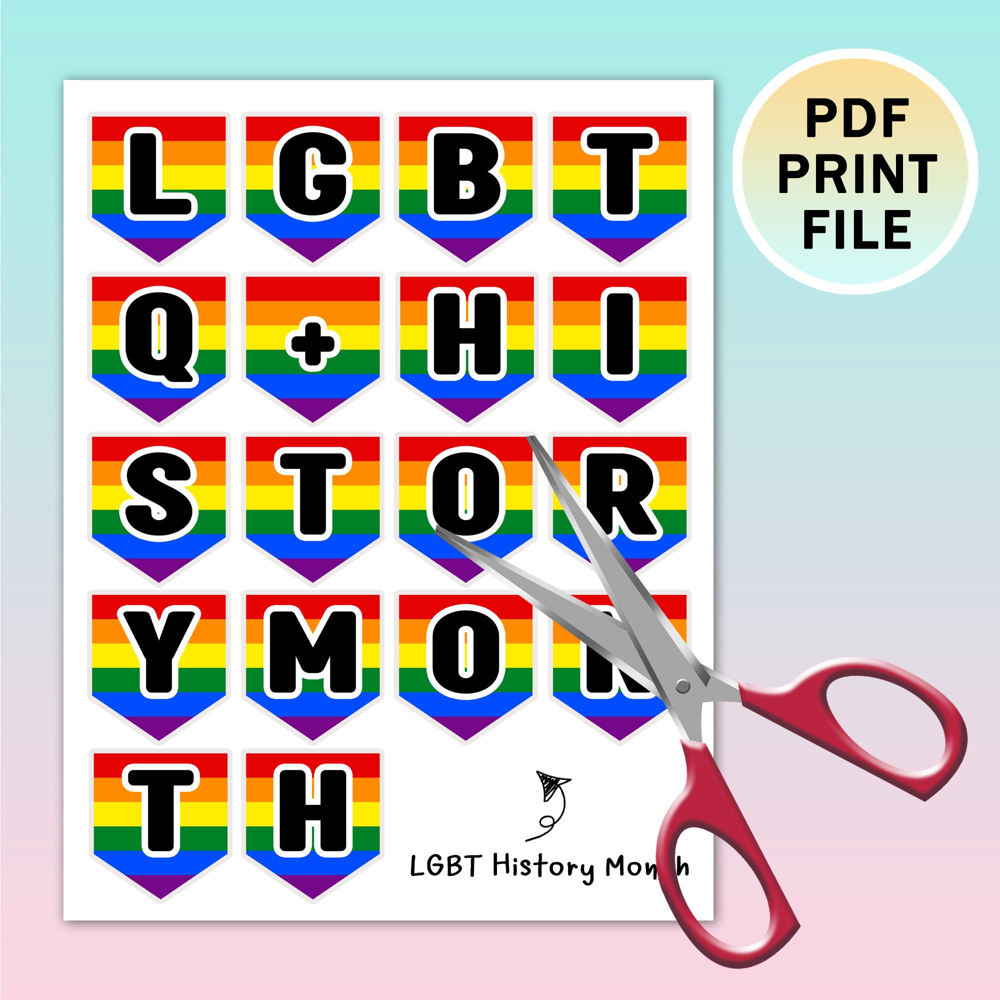 LGBT Pride Month Posters, LGBT History Month Bulletin Board Set ...