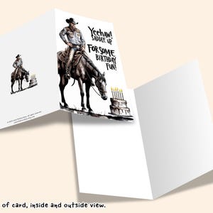 Funny Cowboy Brthday Card - Etsy
